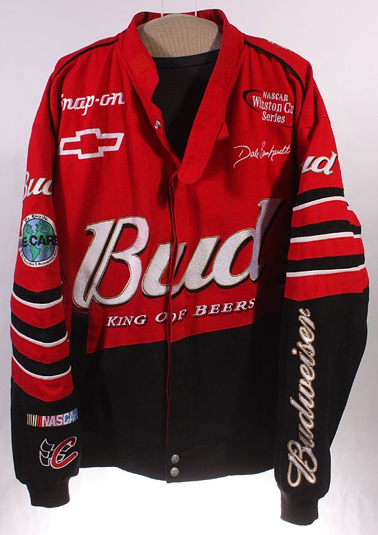 Mens Jeff Hamilton Budweiser Beer Racing Jacket Sz XL on PopScreen
