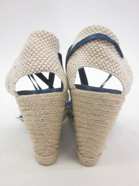 Jean Michel Cazabat Tan Woven Wedges Espadrilles 39 9