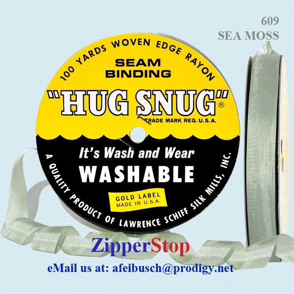 100 Yd Roll ~ 1/2 Wide ~ Hug Snug Seam Binding ~ Sea Moss ~