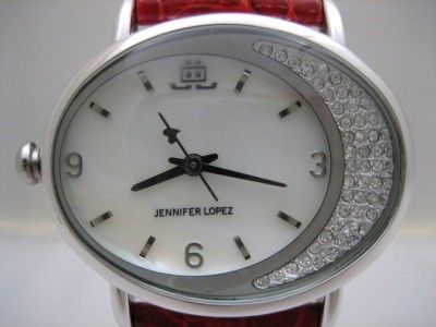 New Jennifer Lopez Women Crystal Pearl Dial Watch 40mm JL2065MPRD