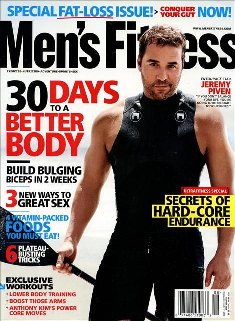 Jeremy Piven from Entourage, Nadine Velazquez, muscles, workout pics