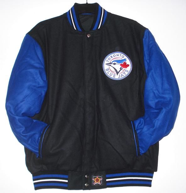 Size L Toronto Blue Jays Wool Reversible Jacket New JH Design L