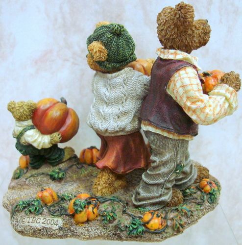 Boyds Bears Jim Jody Nicole Pumpkin Fall 1E 228438