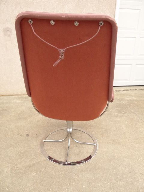 Vintage 1970s Jetson Swivel Armchair Bruno Mathsson Dux Leather Chrome