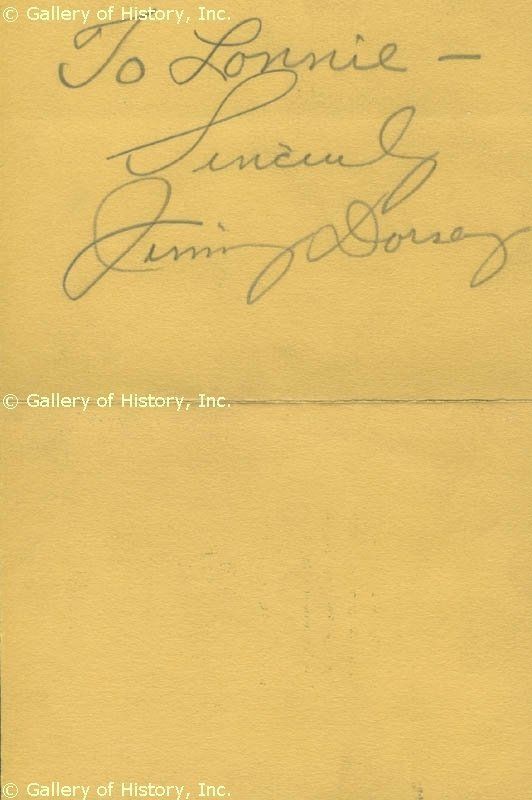 Jimmy Dorsey Autograph Note Signed