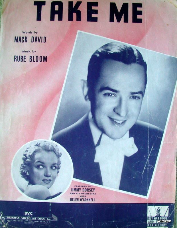 Sheet Music Take Me Jimmy Dorsey 1942 PVG