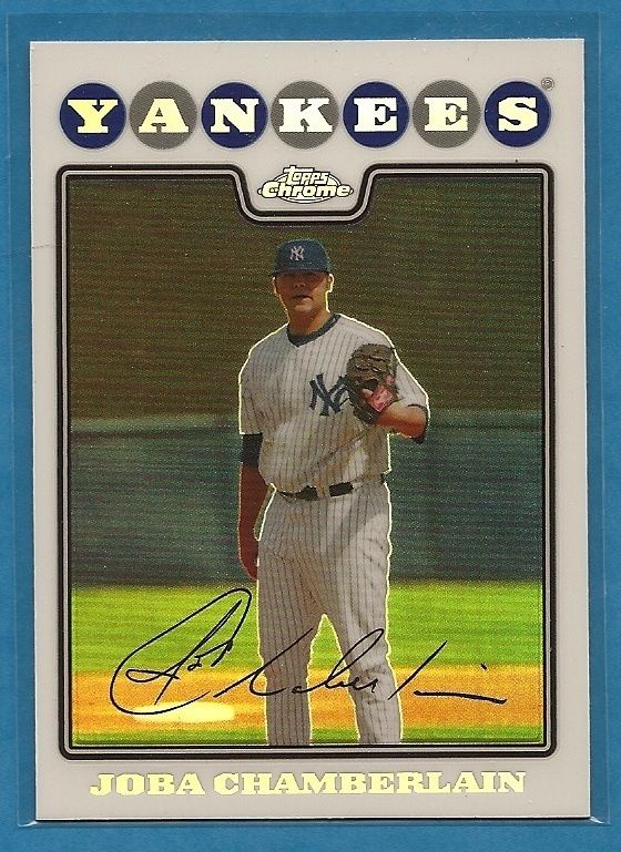 2008 Topps Chrome Joba Chamberlain Refractor Card Yankees