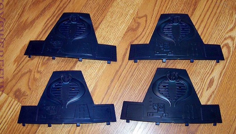 Gi Joe Terror Drome Parts Lot of 4 Upper Level Armor Panels