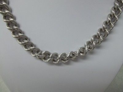 Judith Ripka Sterling Textured Curb Link Toggle Necklace 18