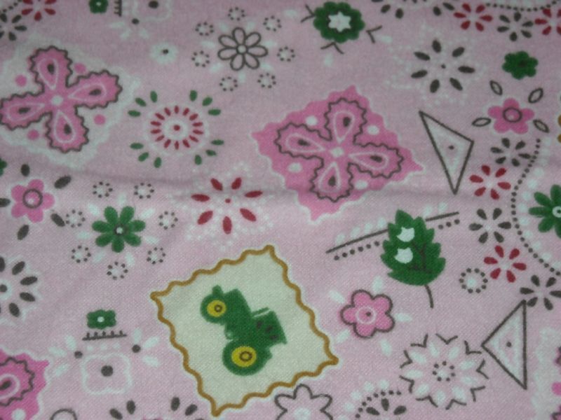 John Deere Pink Bandana 100 Cotton Flannel Fabric by The 1 2 Yard