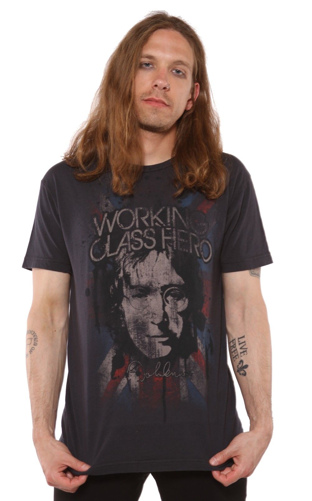 John Lennon Working Class Hero t shirt Vintage Concert Style Tee Shirt  