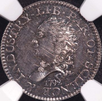 1792 Bust Disme H10C NGC MS 65  