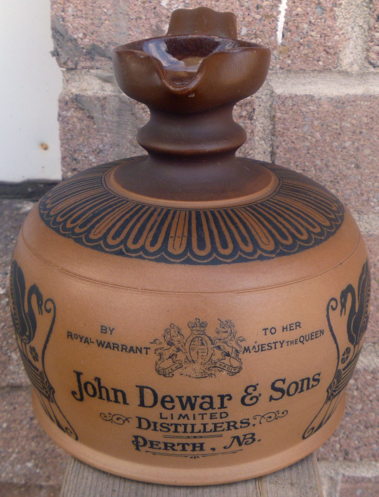 Doulton Lambeth John Dewar Sons Perth NB Corinthian Queen Whiskey Whisky Jug  