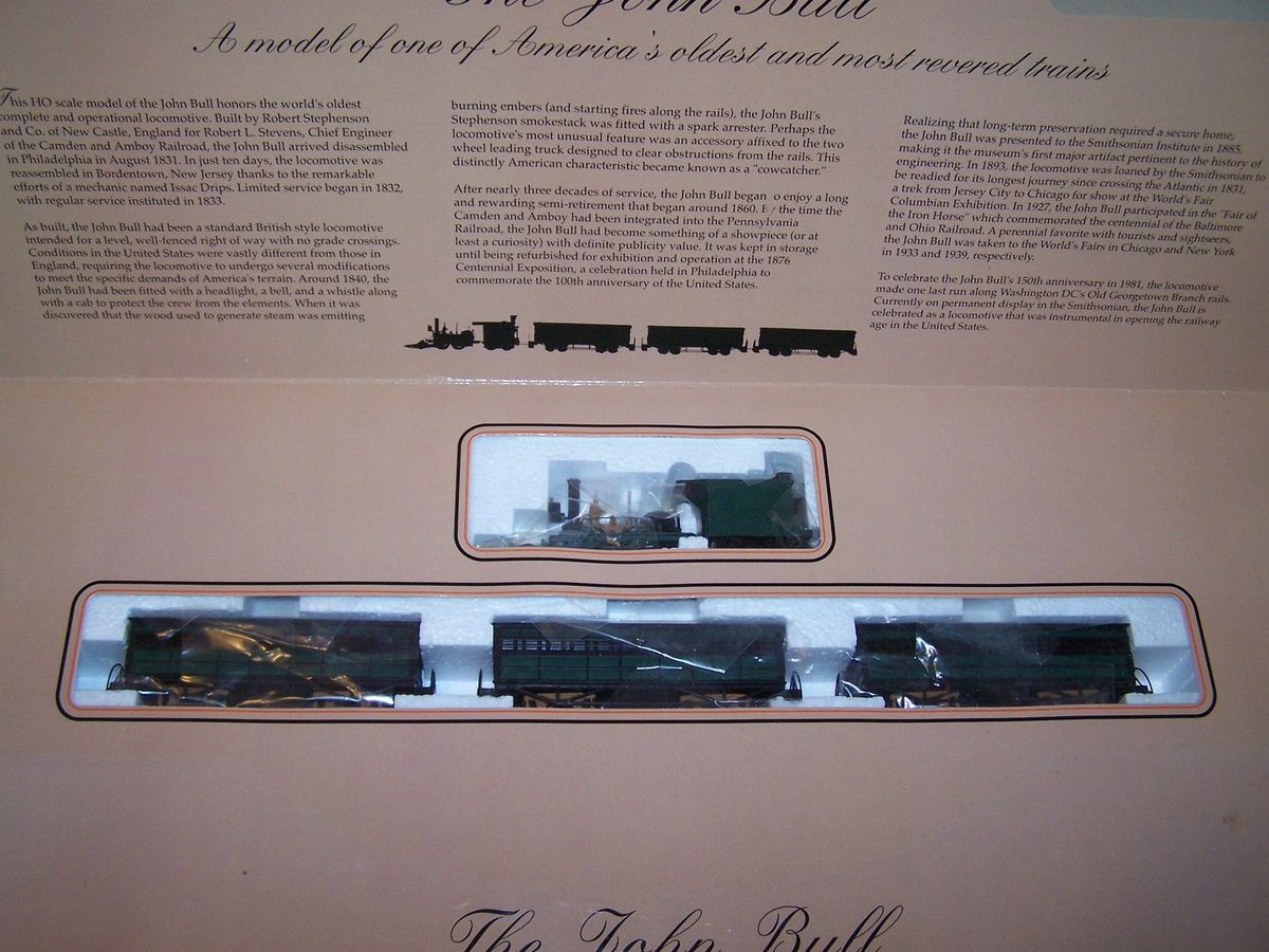 Bachmann 00640 The John Bull HO Scale Electric Train Set EXC Condition w Box  