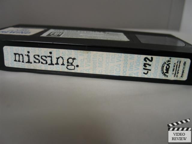 Missing VHS Jack Lemmon Sissy Spacek Melanie Mayron John Shea  