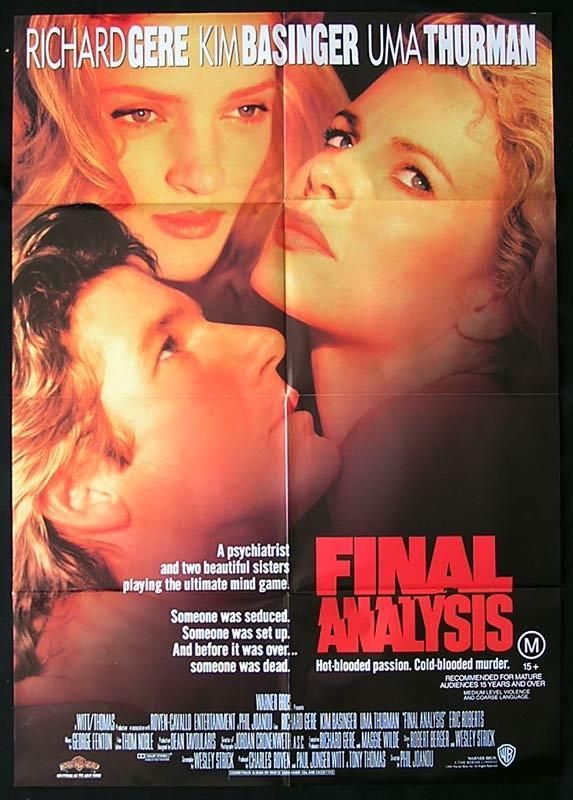 Final Analysis 92 Gere Basinger Thurman 1 Sheet Poster  