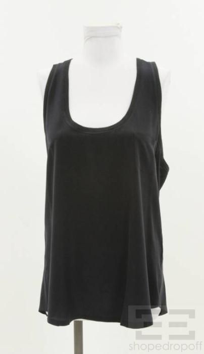 Joie Black Silk Racerback Top Size Large  