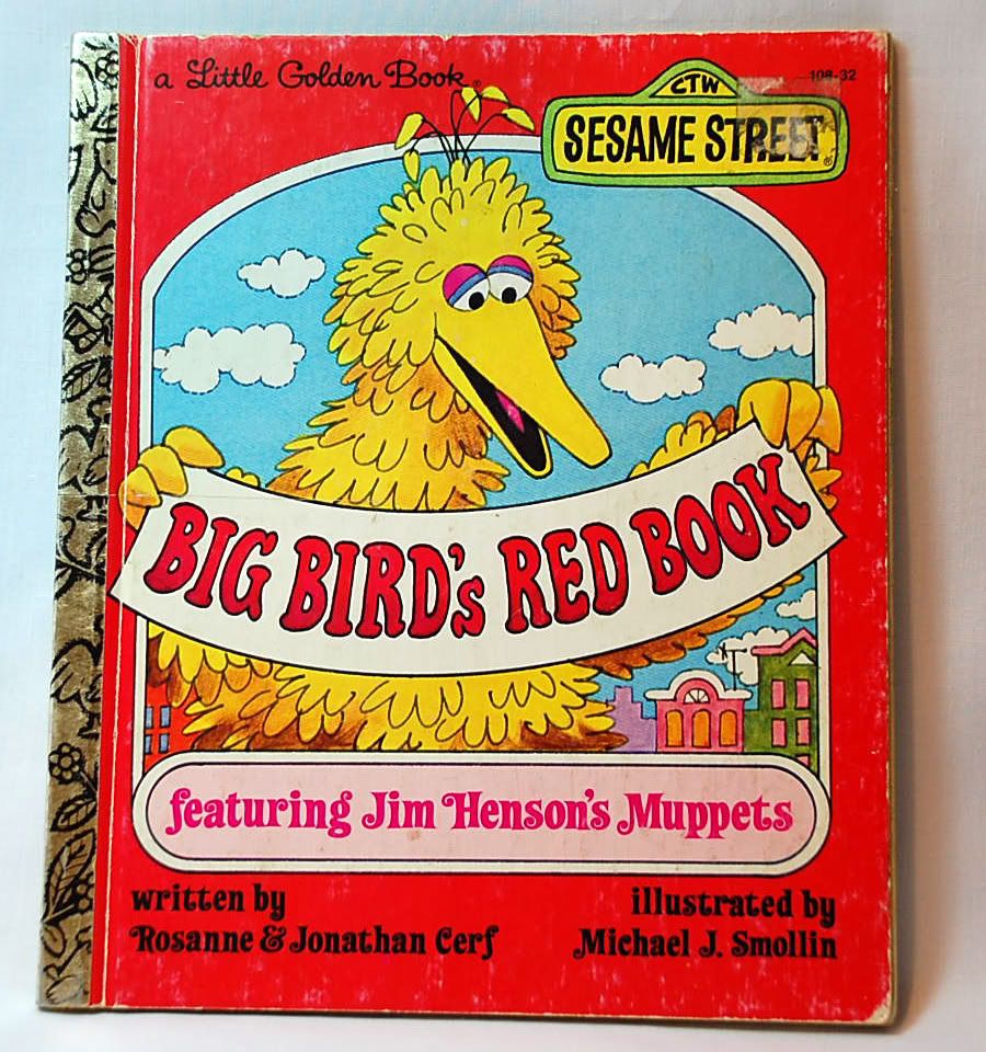 Sesame Street Book Big Bird's Red Book 1977 1981 Golden  