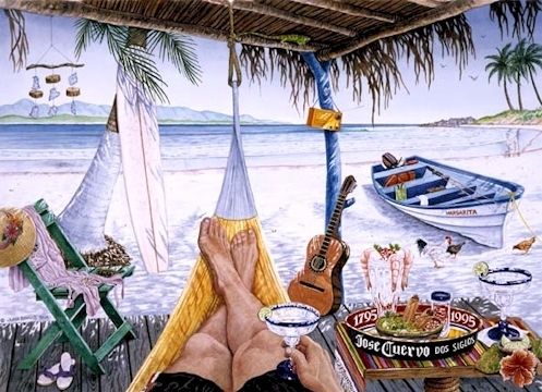 John Ramos Jose Cuervo Pura Vida Margaritaville Limited Edition Print 121 250  