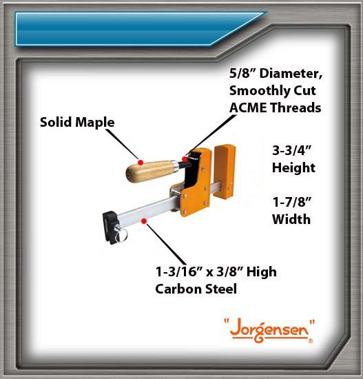 1 Pair 24" 8024 Jorgensen 90 Deg Parallel Jaw Cabinet Master Steel Bar Clamp  