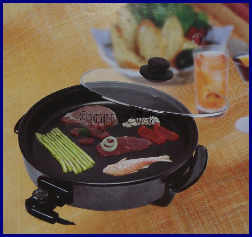 Multi Plancha Grill Electrica Para Paella Y Pizza 40cms  