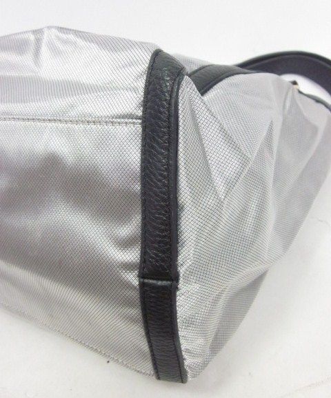 JPK Paris 75 Silver Metallic Leather Shoulder Handbag  