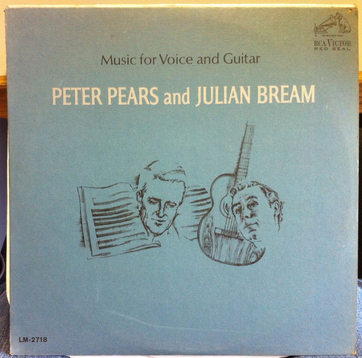 1S 1S WD Peter Pears Julian Bream Music for Voice and Guitar LP Mint