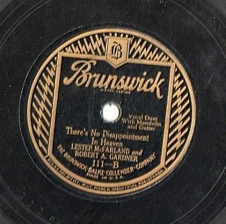 1926 Lester McFarland Robert Gardner Brunswick 111