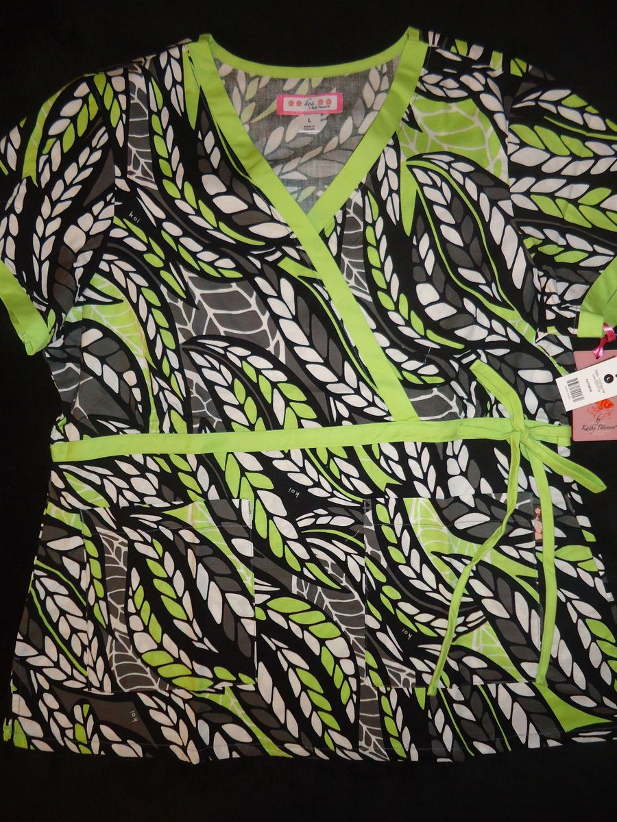 Womens Koi   Kathryn *Free Fall* Scrub Top sz. L *NWT* SPRING 2012