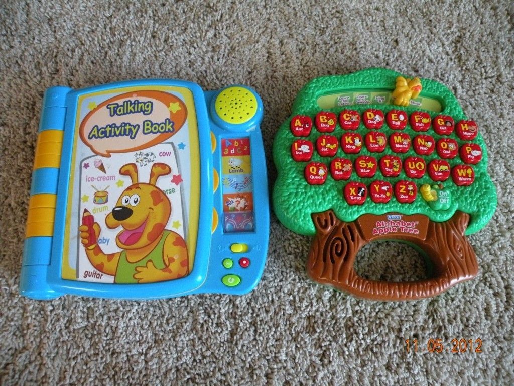 LOT(2) KID CONNECTION TALKING ACTIVITY BOOK &VTECH ALPHABET APPLE TREE