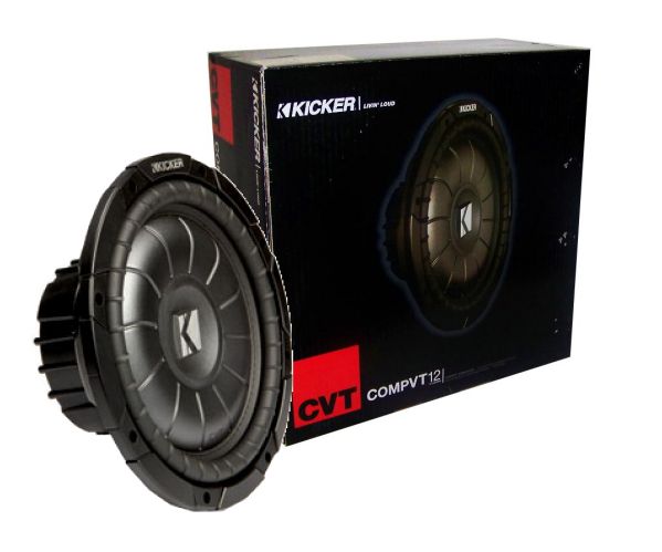 Kicker CVT124 12 Car Subwoofer/ 12 Inch Car Audio Sub CompVT 4 Ohm