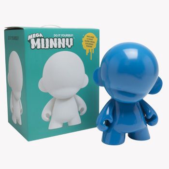 KIDROBOT MEGA MUNNY 18 GLOSSY BLUE FIGURE JOE BOT DUNNY MADL HUCK