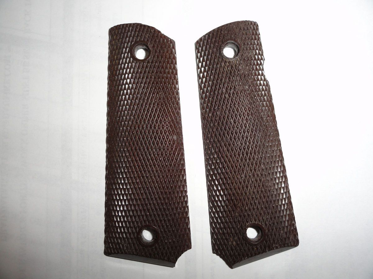 WWII USGI Keyes Brown Plastic Grips 1911A1 Ithaca, Union Switch