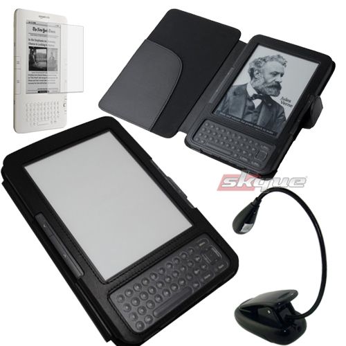 case cover flip folio book light lamp for   kindle 3rd gen