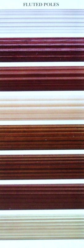 ft Kirsch 1 3 8 Fluted Wood Curtain Rod Drapery Pole