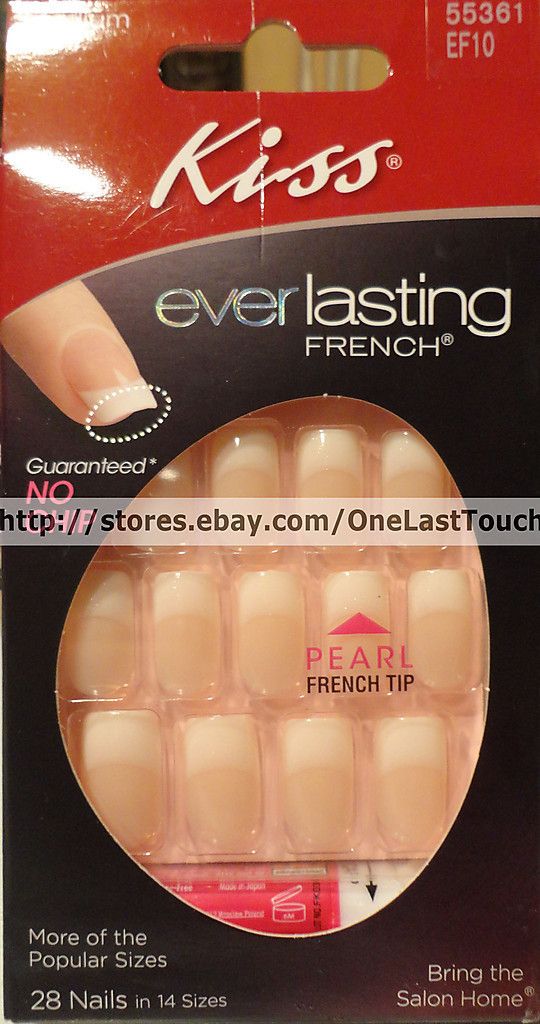 KISS~EVERLASTING FRENCH 28 Glue On Nails WEDDING GOWN~Medium~#55361