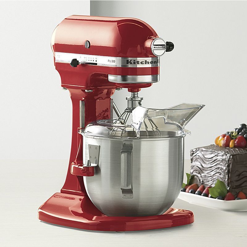 KitchenAid Pro 500 Stand Mixer 5 Quart Lift Metal Red Black White