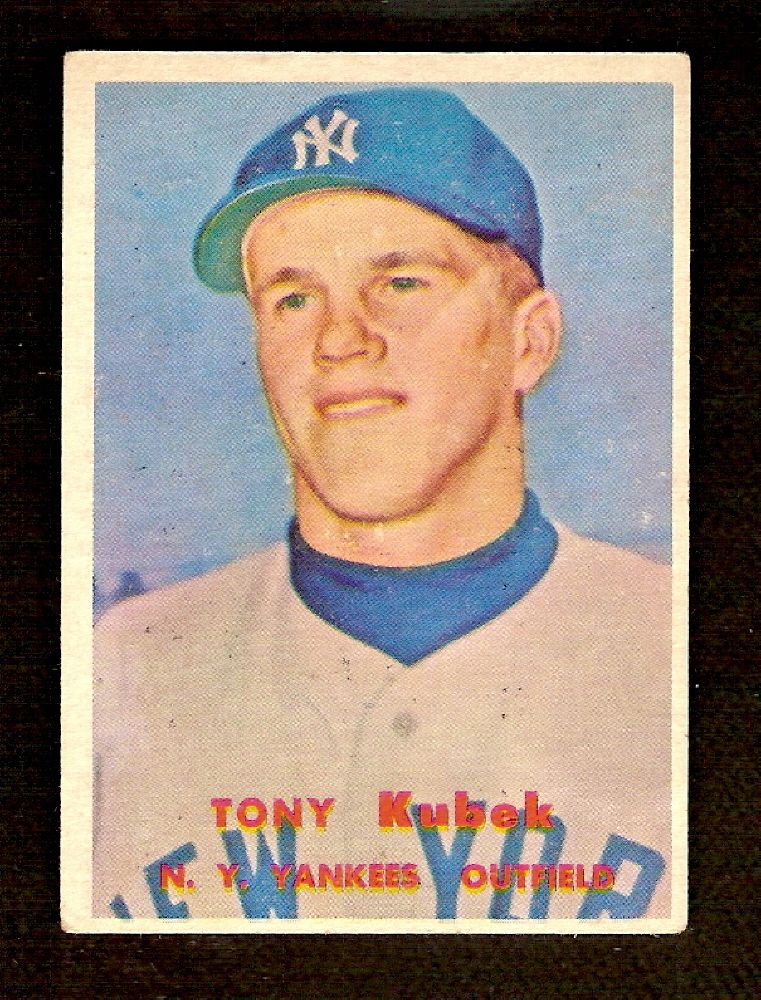 1957 Topps 312 Tony Kubek Rookie BV $100 New York Yankees