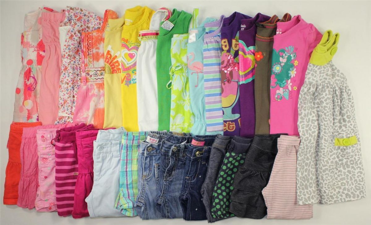 HUGE USED Toddler Girl 4T Spring Summer Clothes Lot Gymboree Janie and