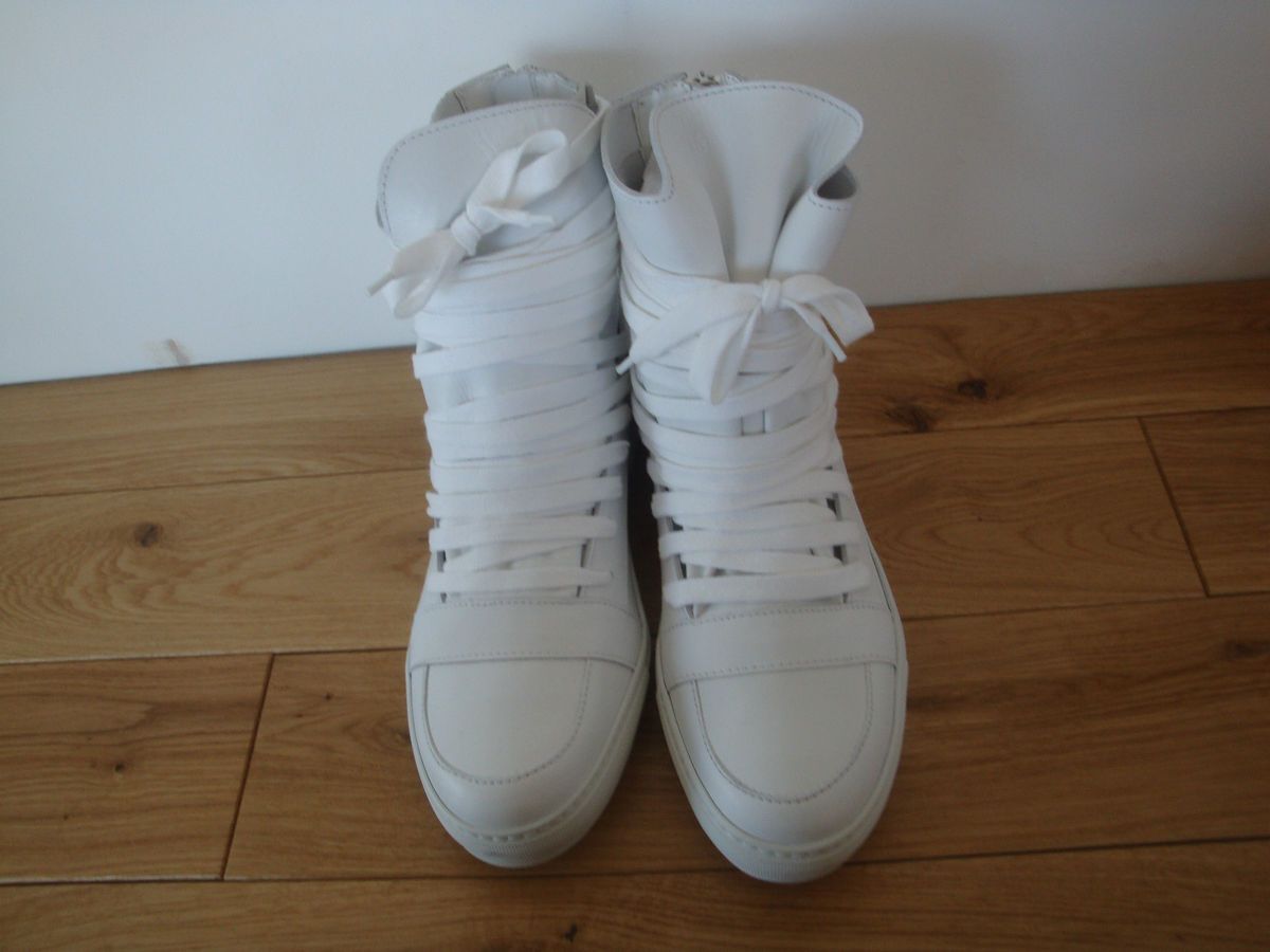 Kris Van Assche Krisvanassche SS12 Icarus White Leather Sneakers Made