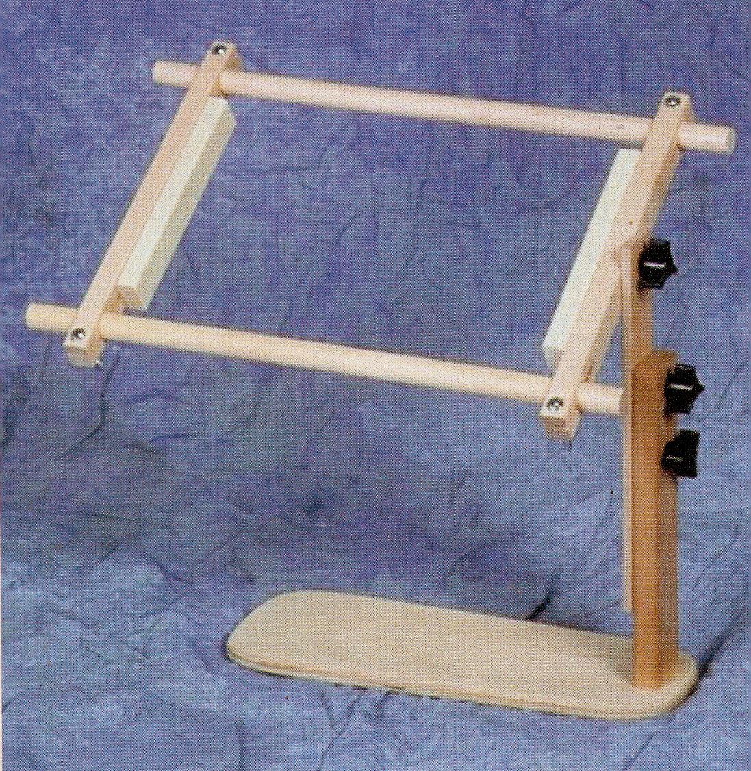 NIP Crewel Needlepoint Sit on Split Rail Scroll Frame Stand