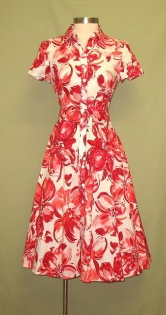 Jessica Howard White with Pink Red Flower Print Summer Dress 8P