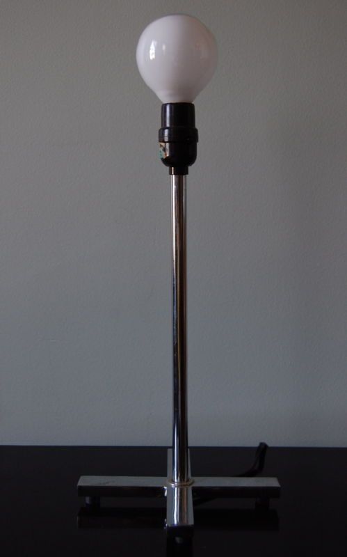 Clean Simple Chrome Desk Table Lamp Mid Mod Eames Era