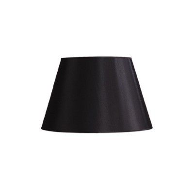 in Wide Barrel Clip on Chandelier Lamp Shade Black Silk Fabric