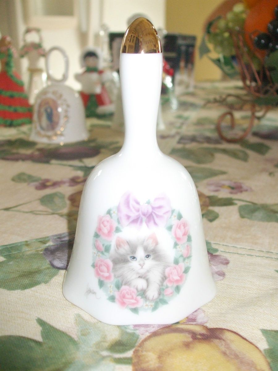 Otagiri Bob Harrison Rose Princess Porcelain Bell Signed