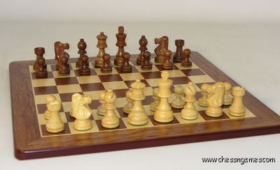 French Lardy Padauk Chess Set