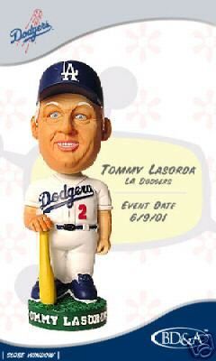Tommy Lasorda 2001 La Dodgers Bobble Bobblehead SGA