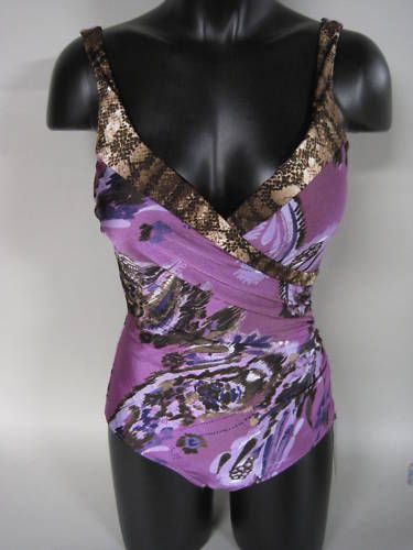 Lea Gottlieb Purple One Piece Swimsuit Size 8