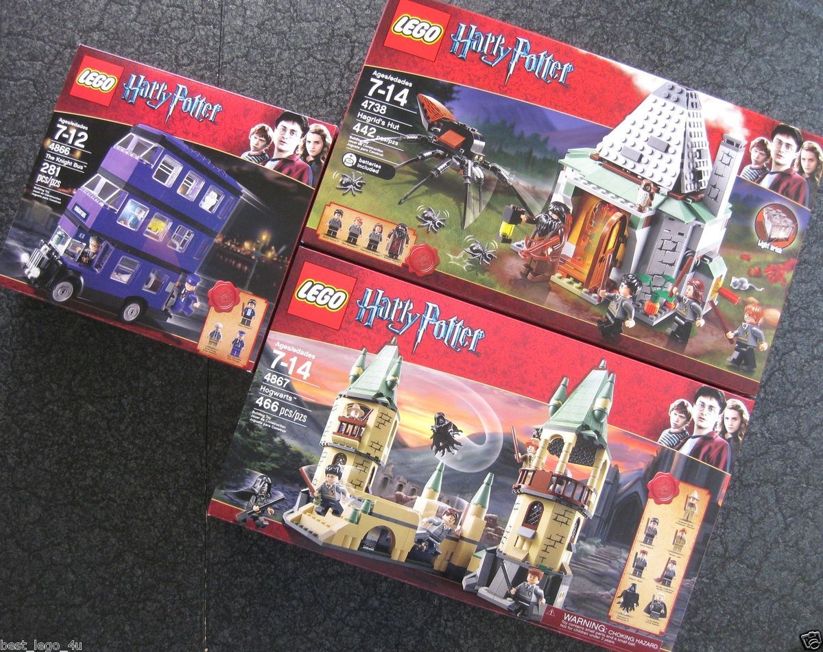  Potter 4867 4866 4738 Lot New Hagrids Hut Knight Bus Hogwarts Castle