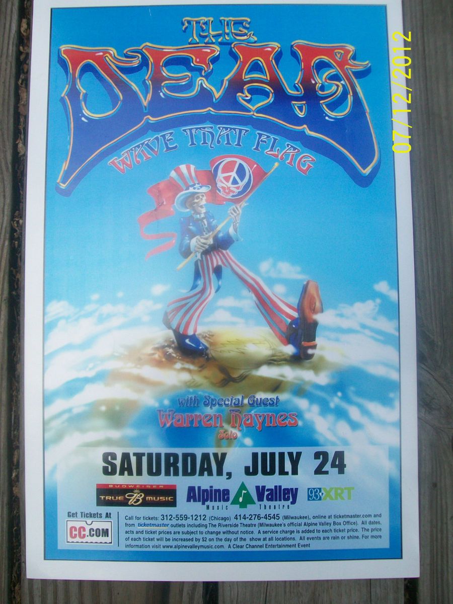 Dead Poster 7 24 04 Alpine Valley Phil Lesh Bob Weir Furthur